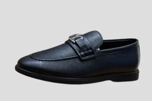 LV Estate Leather Loafer Black - 42