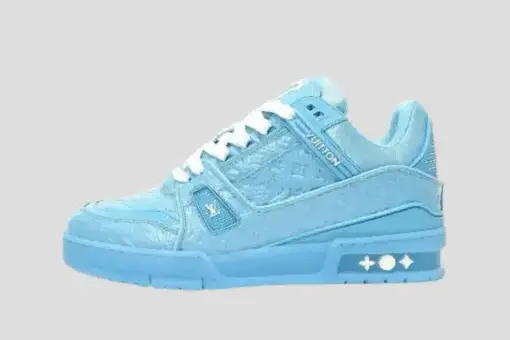 LV Trainer Sneaker Patent Calf Leather Blue - 37