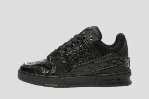 LV Trainer Sneaker Patent Calf Leather Black - 37