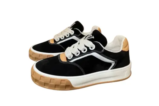 LV Lagoon Sneaker Tilted Black Sued - 44