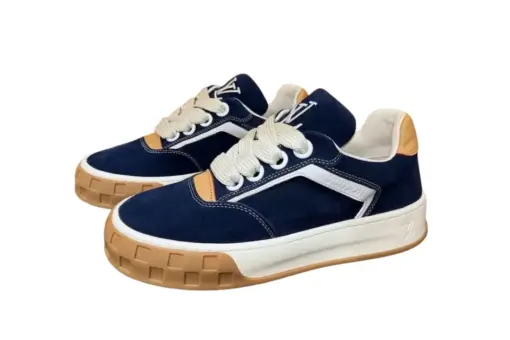 LV Lagoon Sneaker Tilted Marine Blue Sued - 46