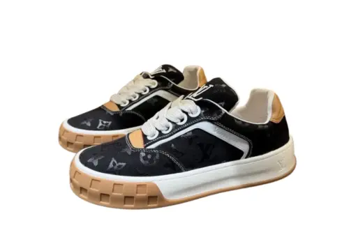 LV Lagoon Sneaker Tilted Black With Monogram Design - 39