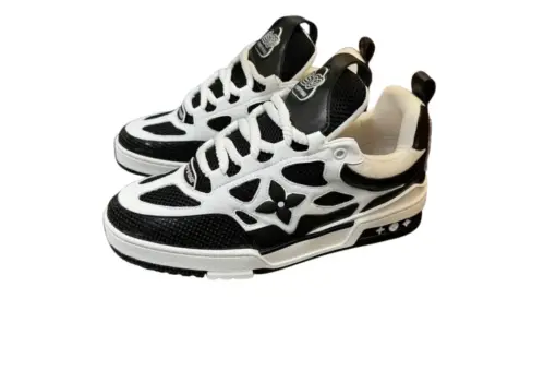 LV Skate Sneaker Black & White With Black Logo - 43