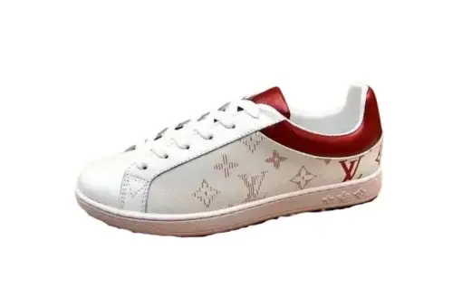 LV Lagoon Sneaker White With Red Design - 37