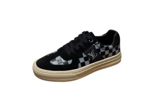 LV Ollie Sneaker Black And Checkered Damier Canvas With Design - 39