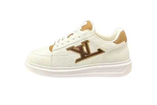 LV Beverly Hills White And Cream Sneaker Trainer Prominent Monogram - 39