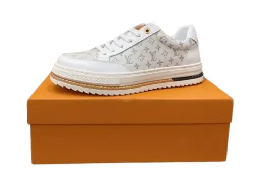 LV High Sole Classic White With Design Sneaker