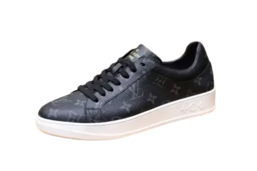 LV Classic Black With Logo Design Sneaker - 45