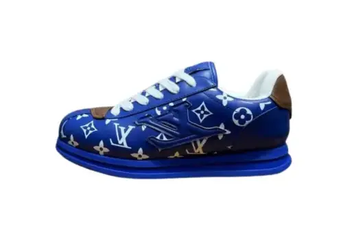 LV Butter Soft Sneaker Monogram Pattern Blue - 41