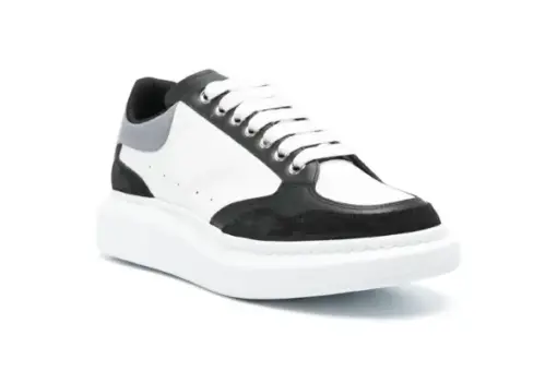 Alexander McQueen Oversized Leather Sneakers White/Black