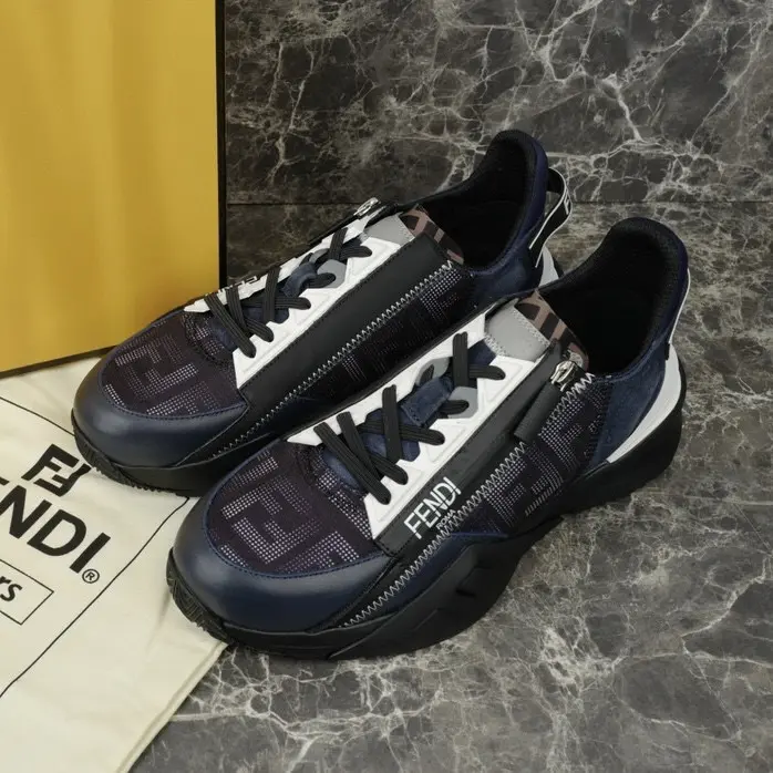 Fendi Flow Sneaker Grey Black Stripe 2026 | Drip Kickz Fendi Flow Sneaker Grey Black Stripe