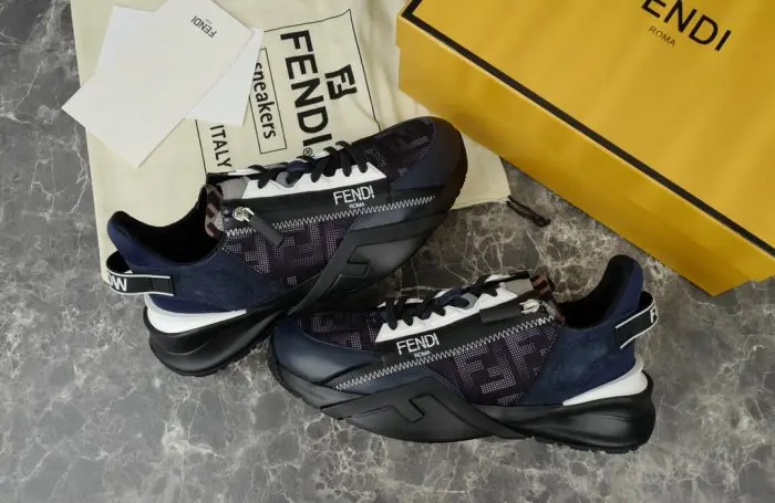 Fendi Flow Sneaker Grey Black Stripe 2026 | Drip Kickz Fendi Flow Sneaker Grey Black Stripe - Image 4