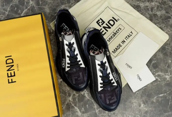 Fendi Flow Sneaker Grey Black Stripe 2026 | Drip Kickz Fendi Flow Sneaker Grey Black Stripe - Image 3