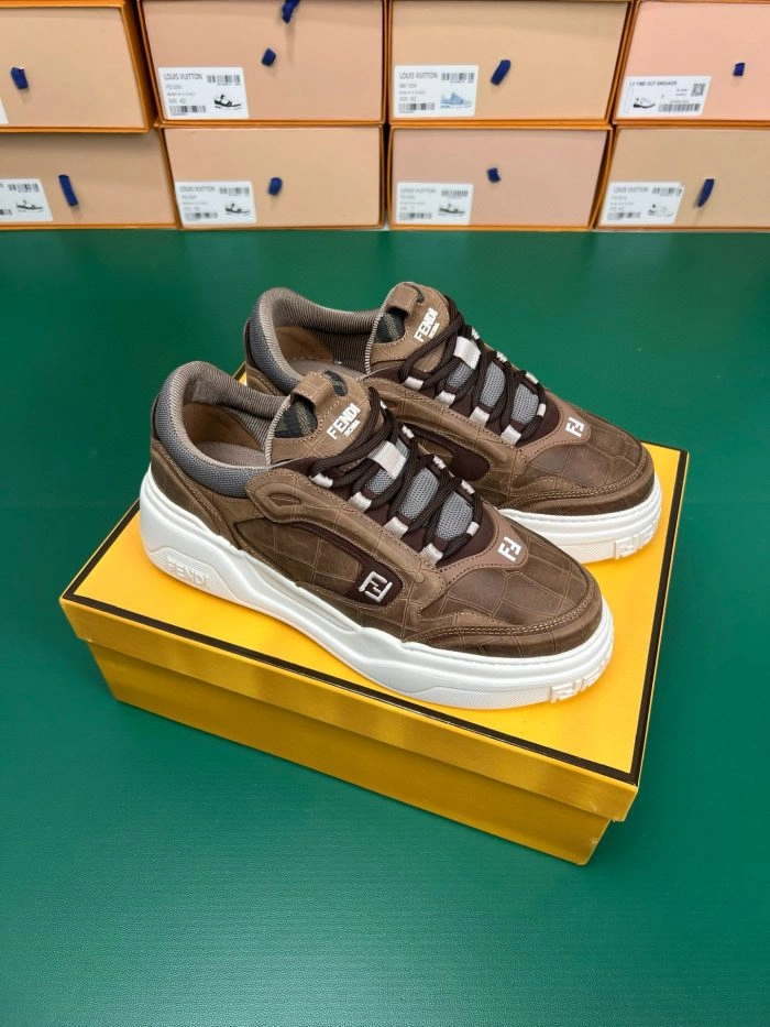 Fendi Force Sneakers Brown 2026 | Drip Kickz Fendi Force Sneakers Brown - Image 2