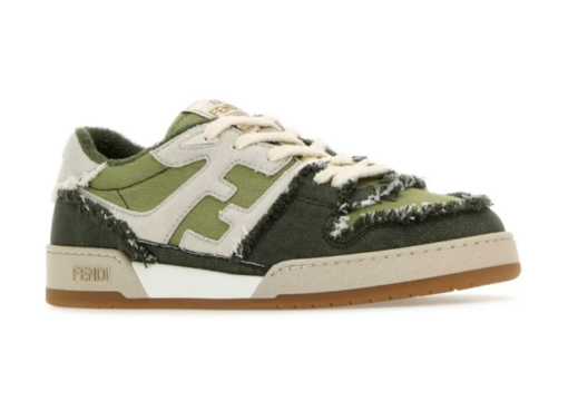 FENDI Fendi Match Denim Sneaker Green/White 2026 | Drip Kickz FENDI Fendi Match Denim Sneaker Green/White - Image 2