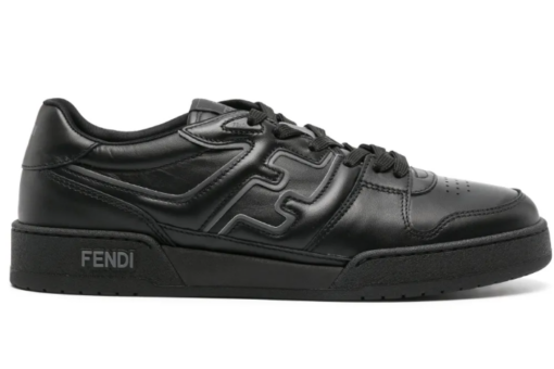 FENDI Match leather sneaker black