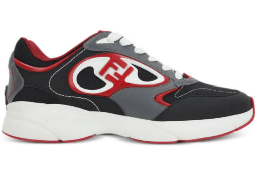 FENDI Leather Sneaker Black/Red