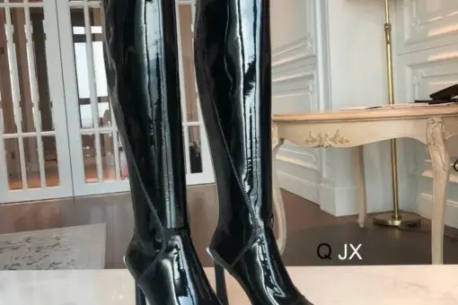 Fendi Patent Leather Boots Black