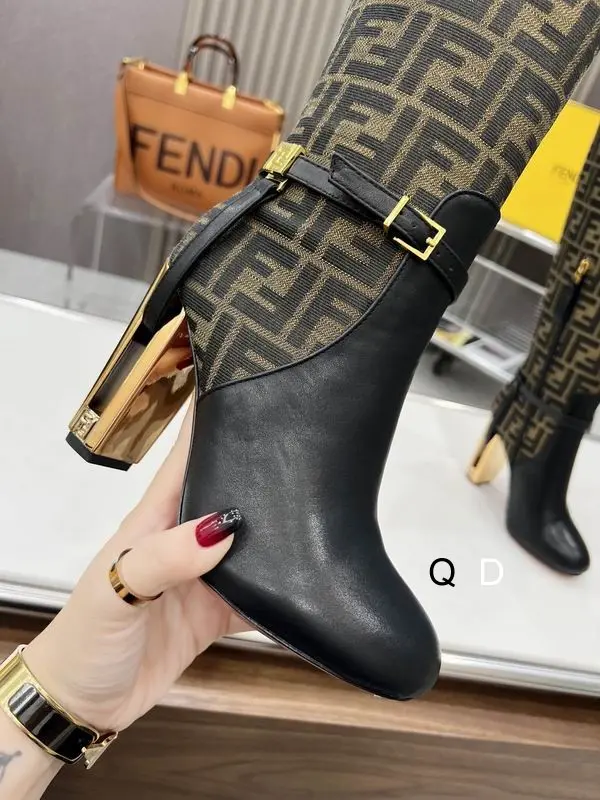 Fendi Delfina Monogram Knee-High Boots Black 2026 | Drip Kickz Fendi Delfina Monogram Knee-High Boots Black - Image 2