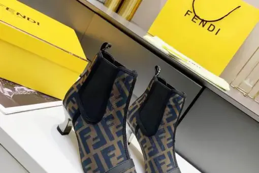 Fendi Colibri FF Ankle Boots Green