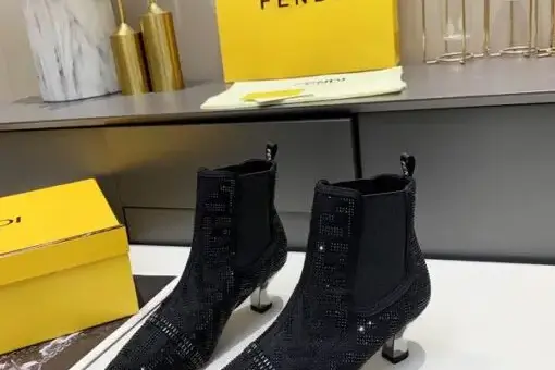 Fendi Colibri Ankle Boots Black