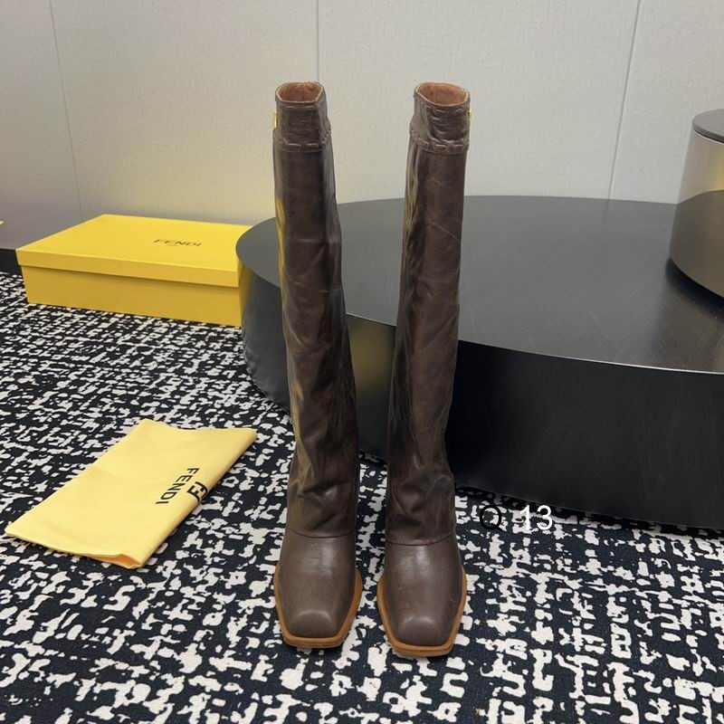 Fendi Minerva Leather Boots Dark Brown 2026 | Drip Kickz Fendi Minerva Leather Boots Dark Brown - Image 2
