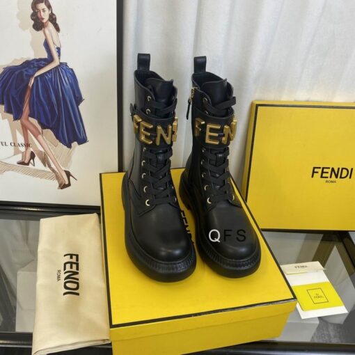 Fendi F’graphy Leather Biker Boots Black 2026 | Drip Kickz Fendi F’graphy Leather Biker Boots Black - Image 3