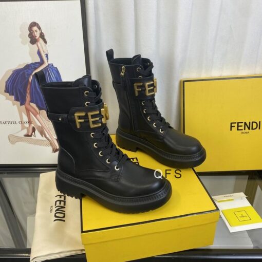 Fendi F’graphy Leather Biker Boots Black 2026 | Drip Kickz Fendi F’graphy Leather Biker Boots Black - Image 2