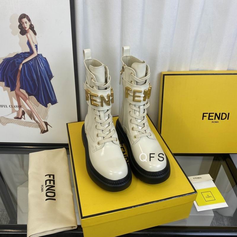 Fendi F’graphy Leather Biker Boots Off White 2026 | Drip Kickz Fendi F’graphy Leather Biker Boots Off White - Image 3