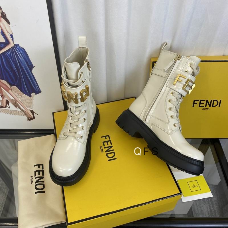 Fendi F’graphy Leather Biker Boots Off White 2026 | Drip Kickz Fendi F’graphy Leather Biker Boots Off White - Image 2