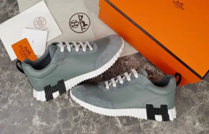 Hermes Bouncing Sneaker Grey White 2026 | Drip Kickz Hermes Bouncing Sneaker Grey White - Image 2