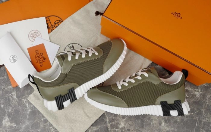 Hermes Bouncing Sneaker Olive Green Khaki 2026 | Drip Kickz Hermes Bouncing Sneaker Olive Green Khaki - Image 3