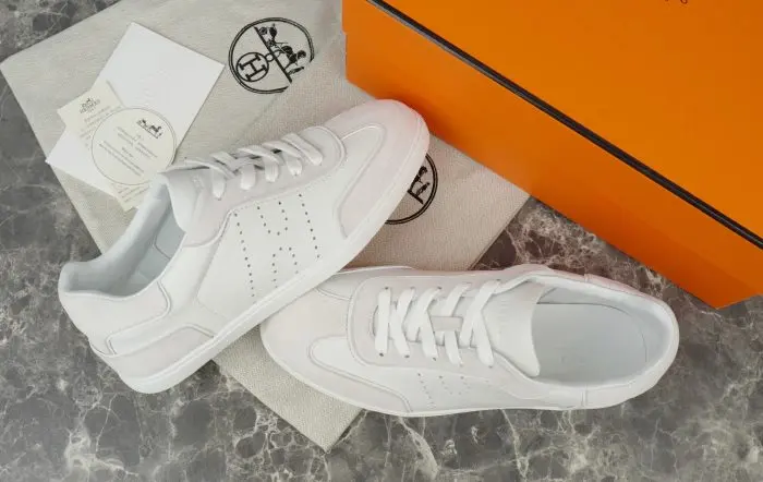 Hermes Match Sneaker White Goatskin 2026 | Drip Kickz Hermes Match Sneaker White Goatskin - Image 2