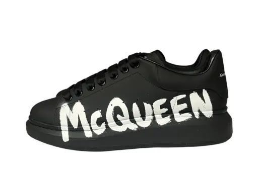 Alexander McQueen Oversized Graffiti Sneaker Black