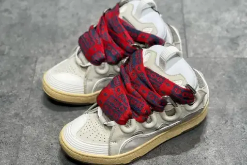 Lanvin Crib Sneaker White Red - 41