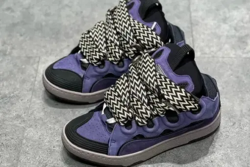 Lanvin Curb Sneaker Black Purple