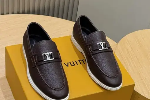 LV Estate Leather Loafer Brown - 40