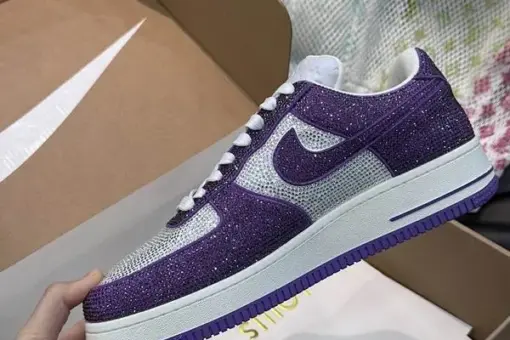 LV x Nike Air Force 1 Low Sneaker White Comet Purple - 37