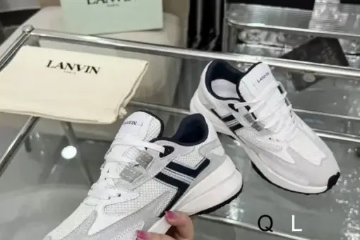 Lanvin JLA Mesh Sneakers White/Grey - 36
