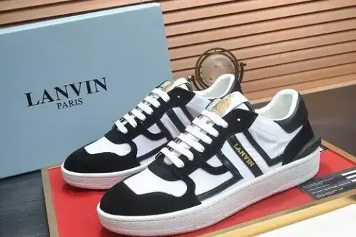 Lanvin Clay Mesh Sneakers Black/White - 46