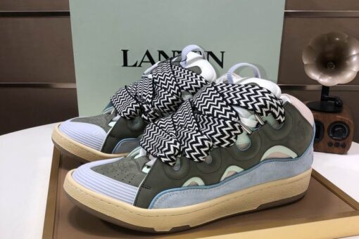 Lanvin Curb Sneakers Sky Blue/Green - 38