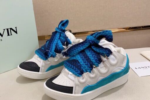 Lanvin Curb Sneakers White/Blue/Black - 41