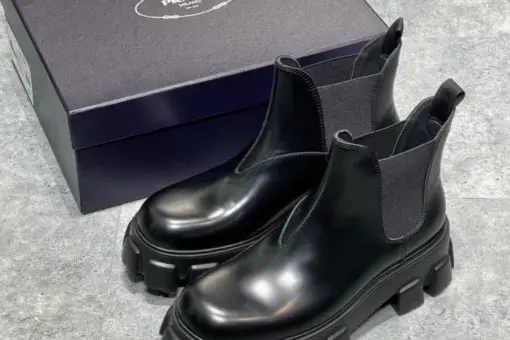 Prada Monolith Chelsea Boot Black - 46