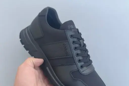 Prada Prax 01 Re-Nylon And Brushed Leather Sneaker Black - 42