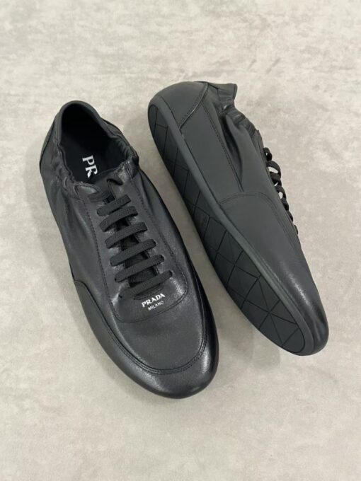 Prada Collapse Leather Sneaker Black 2026 | Drip Kickz Prada Collapse Leather Sneaker Black - Image 2