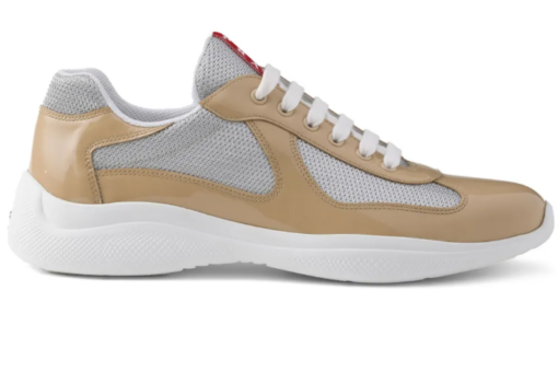 Prada America’s Cup Logo-Patch Sneaker Beige/Light Grey - 46