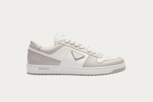 Prada – Downtown Leather White / Crystal Low Top Sneakers - 42