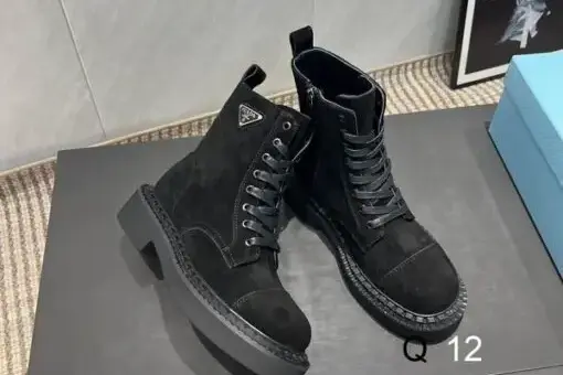 Prada Leather Ankle Boots Black - 45