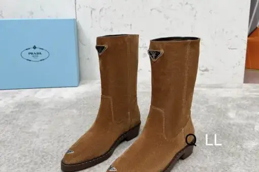 Prada Suede High Boots Brown - 42