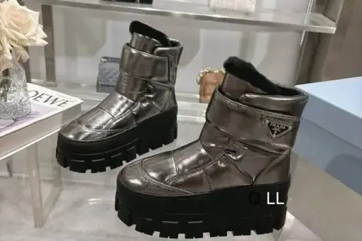 Prada Monolith Boots Dark Silver M1 - 44